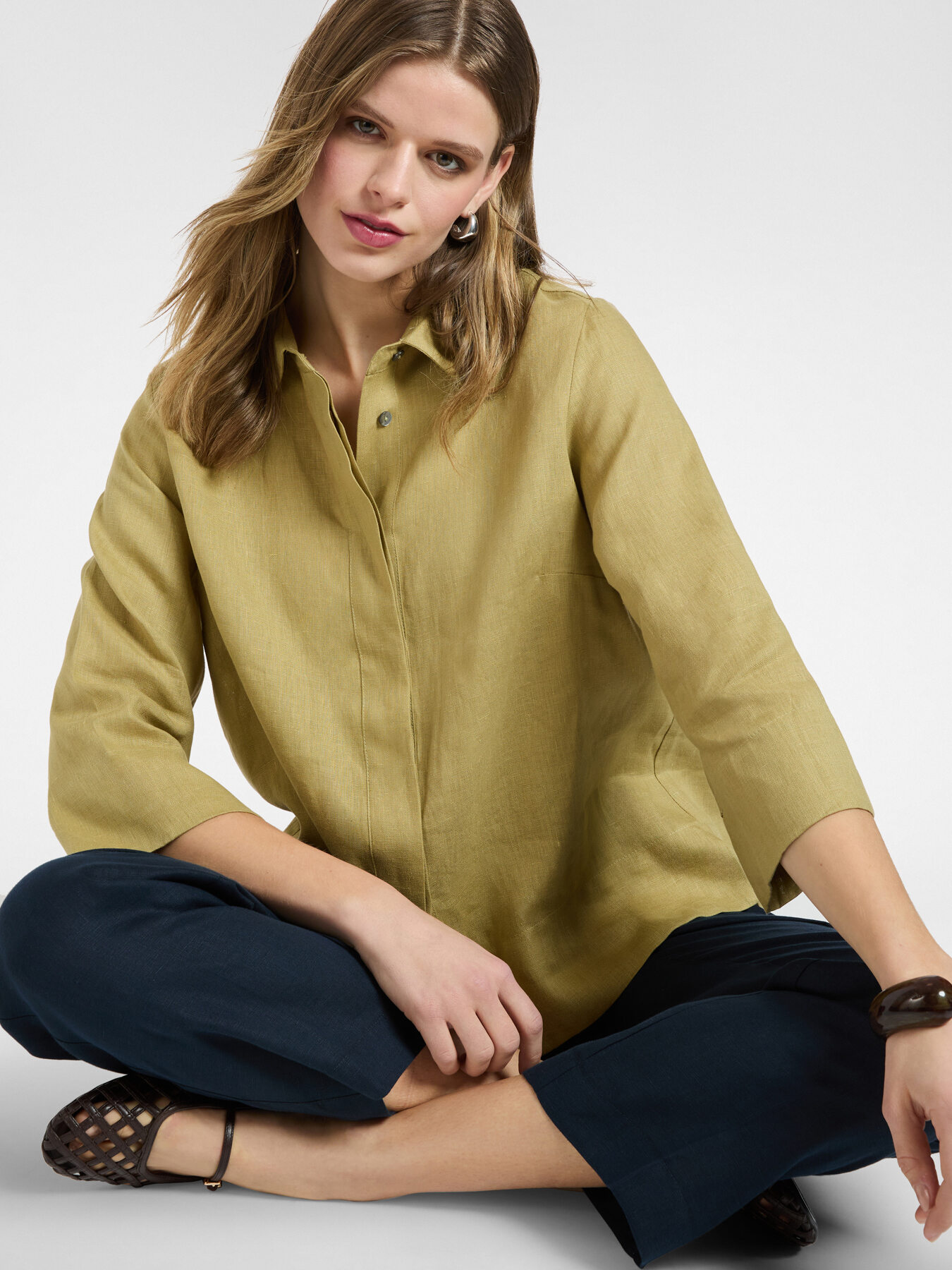 Chemise boxy en lin image number 0