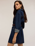 Short denim shirt dress image number 4