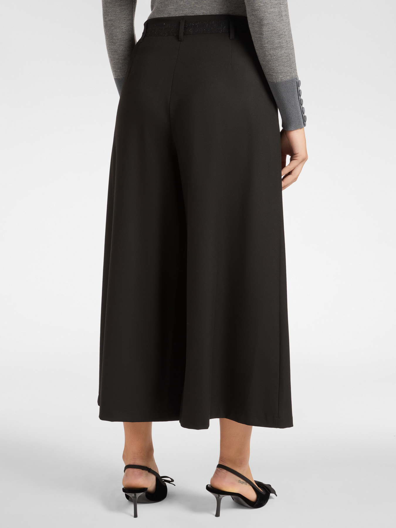 Wide trousers with belt image number 1