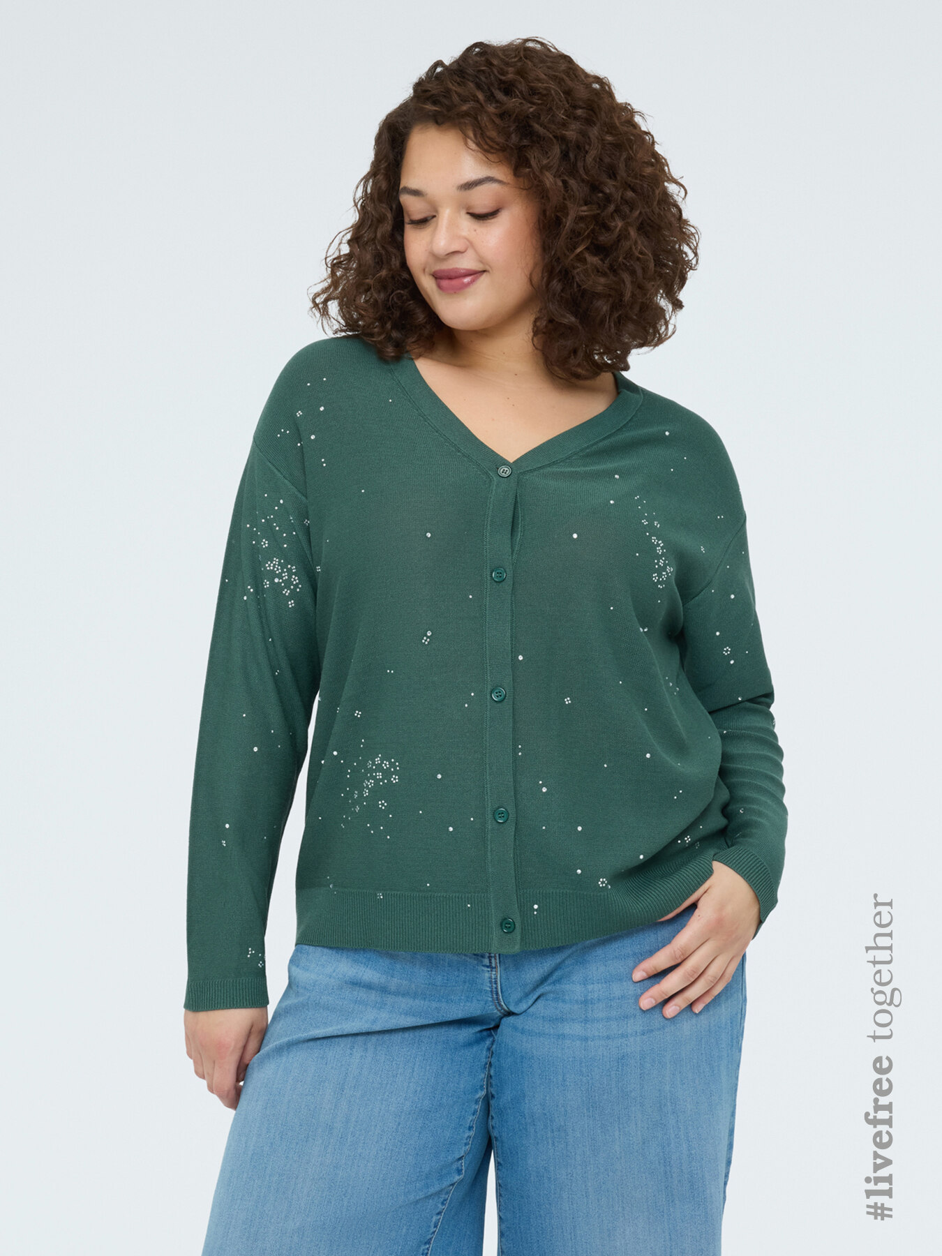 Cardigan with luminous appliqu&eacute;s image number 0