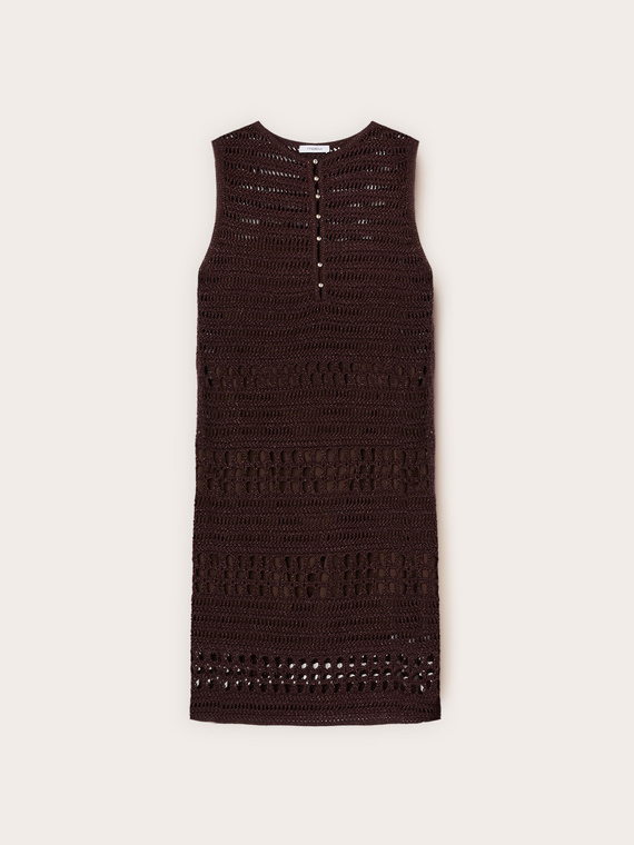 Robe fourreau en tricot crochet