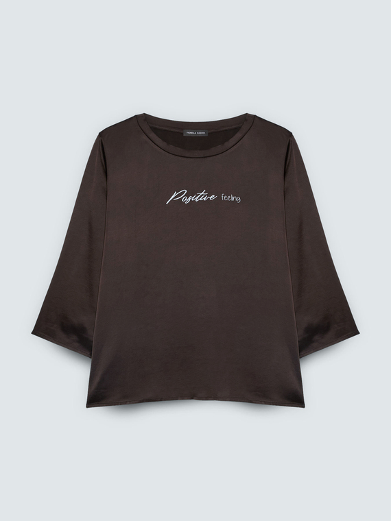 Bluse aus Satin Positive feeling