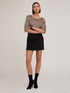 Blusa con stampa devoré a pois image number 3