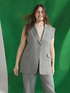Tailored linen blend vest image number 0