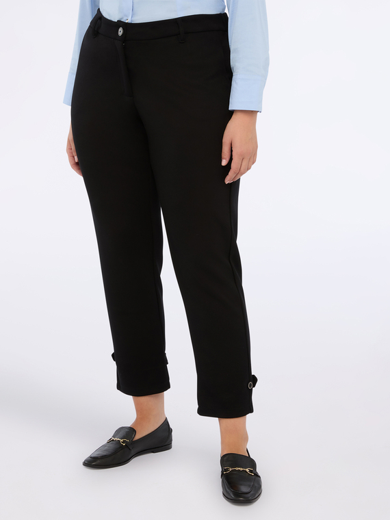 Cropped-Hose aus Scuba-Stoff