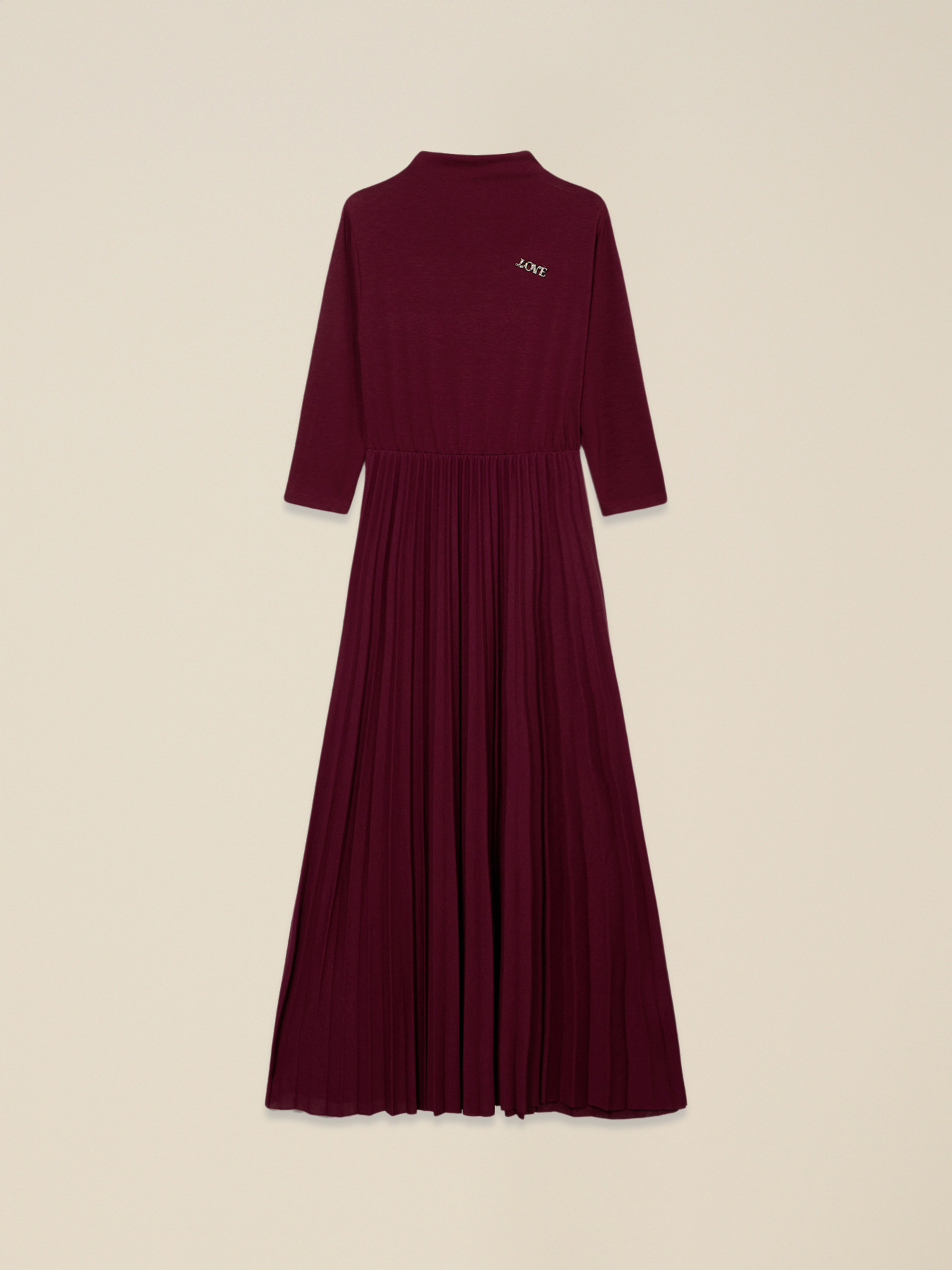 Vestito flare misto viscosa con spilla image number 3