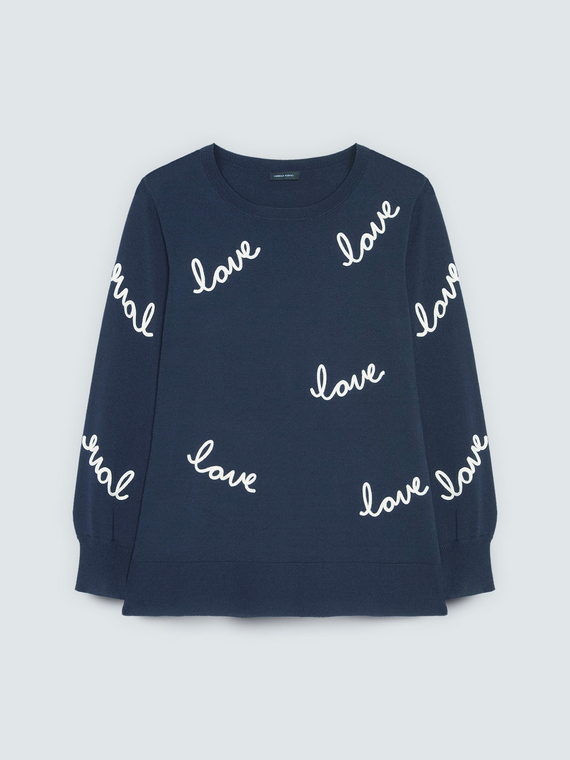 Pull avec broderie love