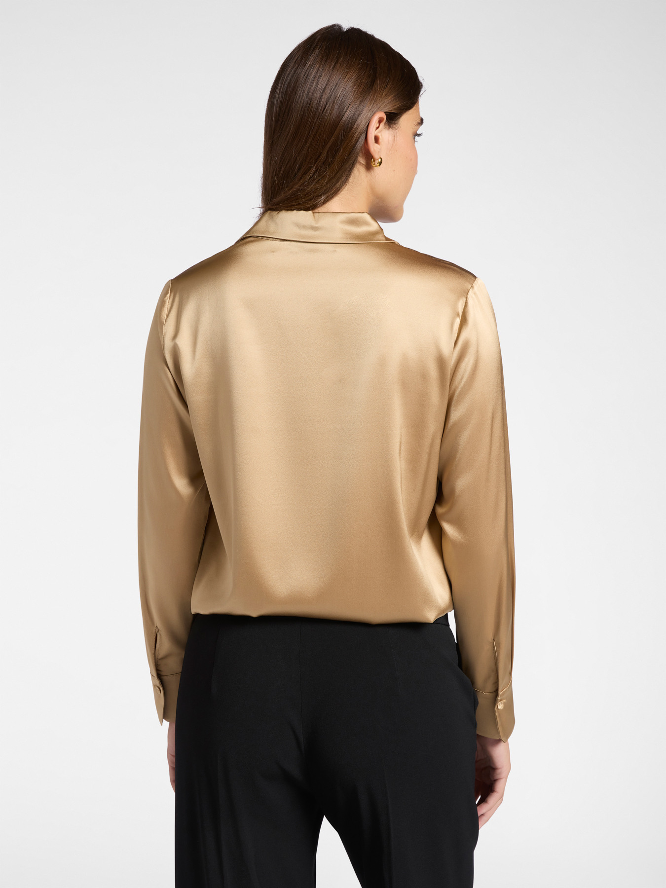 Stretch silk shirt image number 1