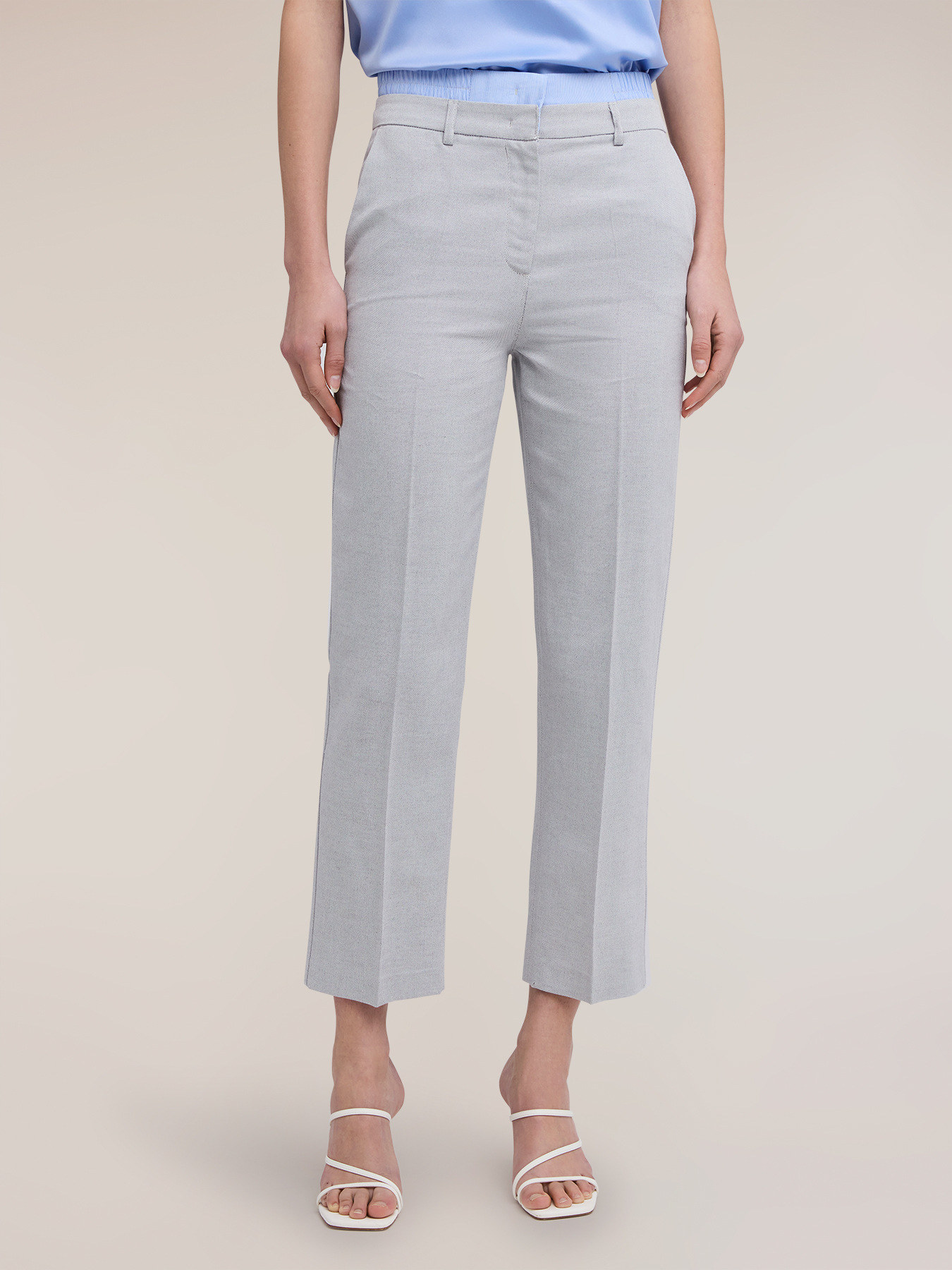 High-waisted chino trousers image number 2