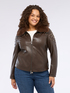 Bikerjacke mit Lichtpunkten und Plüschkragen image number 2