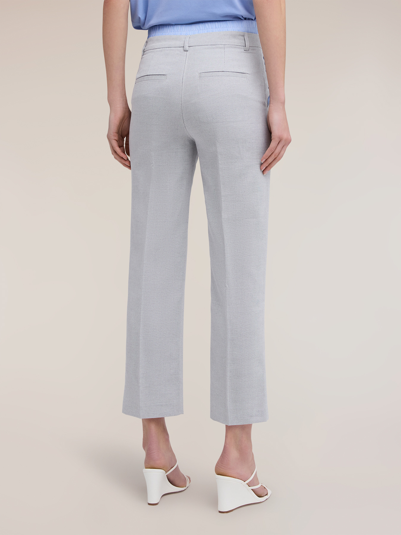 High-waisted chino trousers image number 1