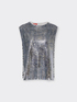 Sequined tulle top image number 4