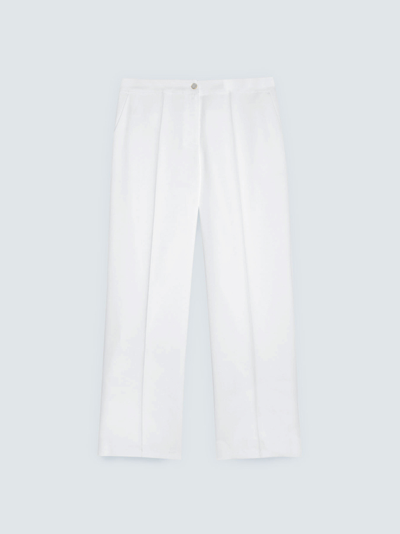 Wide Leg Hose aus flie&szlig;endem Stretch-Stoff