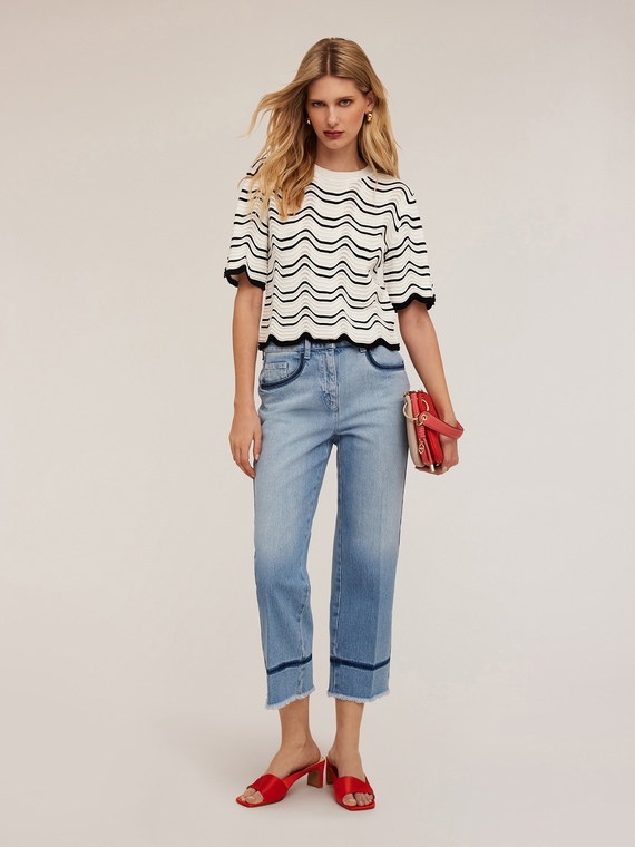 Jean cropped bleu clair
