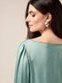 Langarm-Bluse aus Viskose-Satin image number 2