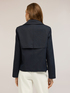Double-breasted short trench coat in taffeta image number 1