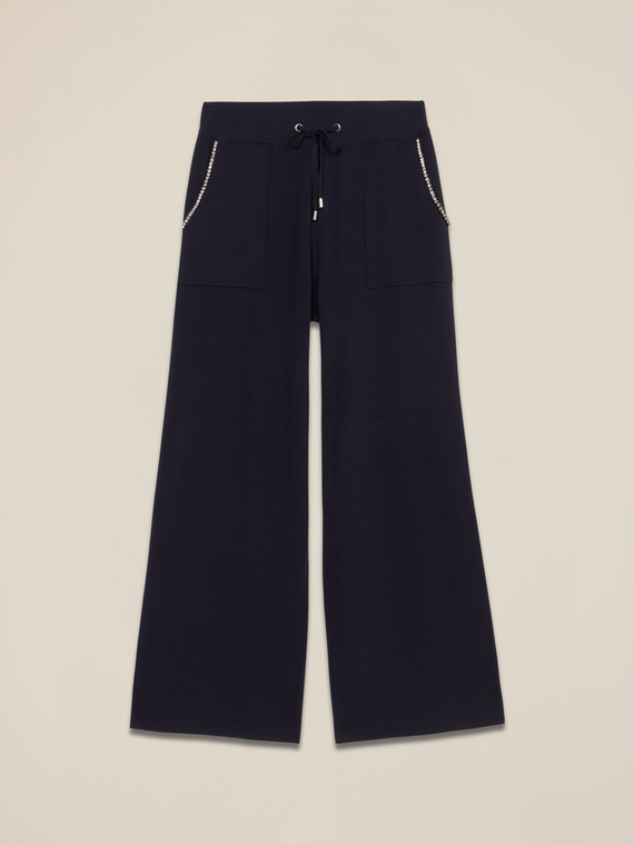 Pantaloni palazzo in maglia