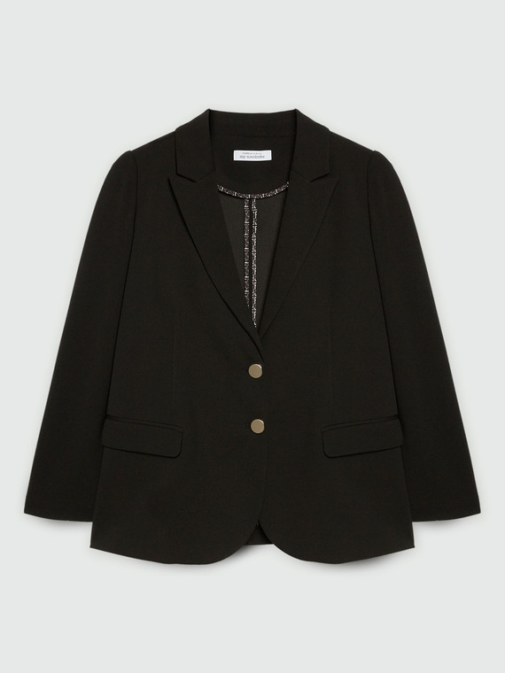 Blazer aus Scuba-Krepp