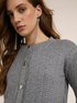 Cropped knit cardigan with rhinestones image number 2