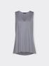 Mixed lyocell top with V-neck image number 4