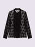 Lace shirt with ruffle on the front image number 0