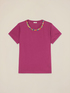 T-Shirt mit bunter Steinbestickung image number 3