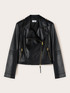 Biker jacket with gold zips image number 4