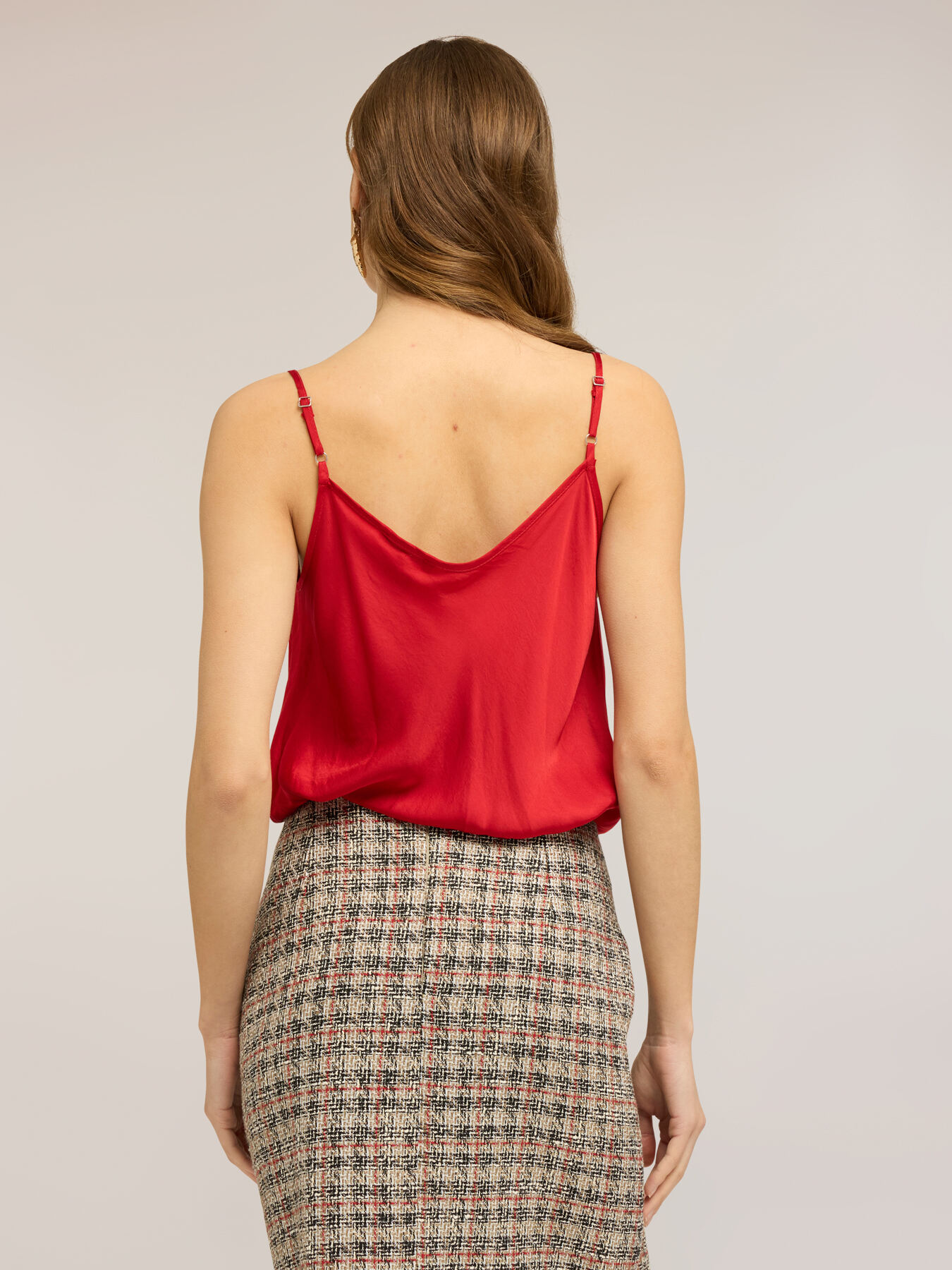 Draped satin top image number 1