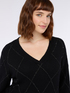 Sweater with bright diamond pattern image number 3