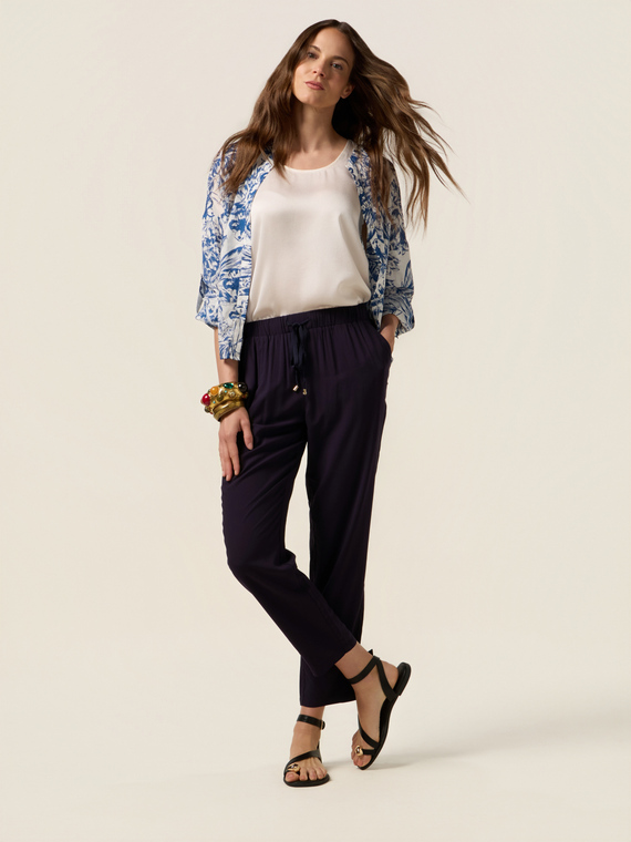 Flowy viscose trousers