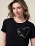 Cotton T-shirt with jewel embroidery image number 2