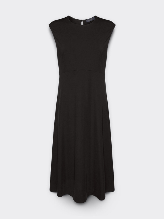 Vestido longuette en tejido de punto