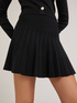 Short pleated knit skirt image number 3