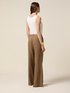 Palazzo pants in linen blend image number 1