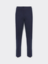Slim-fit trousers in Milanese stitch image number 4