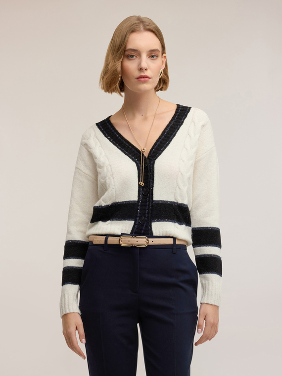Cardigan en maille avec paillettes