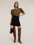 T-shirt with puff sleeves and stones image number 0