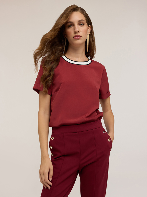 Bluse mit Strickbündchen