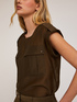 Blouse avec poches effet satin image number 3