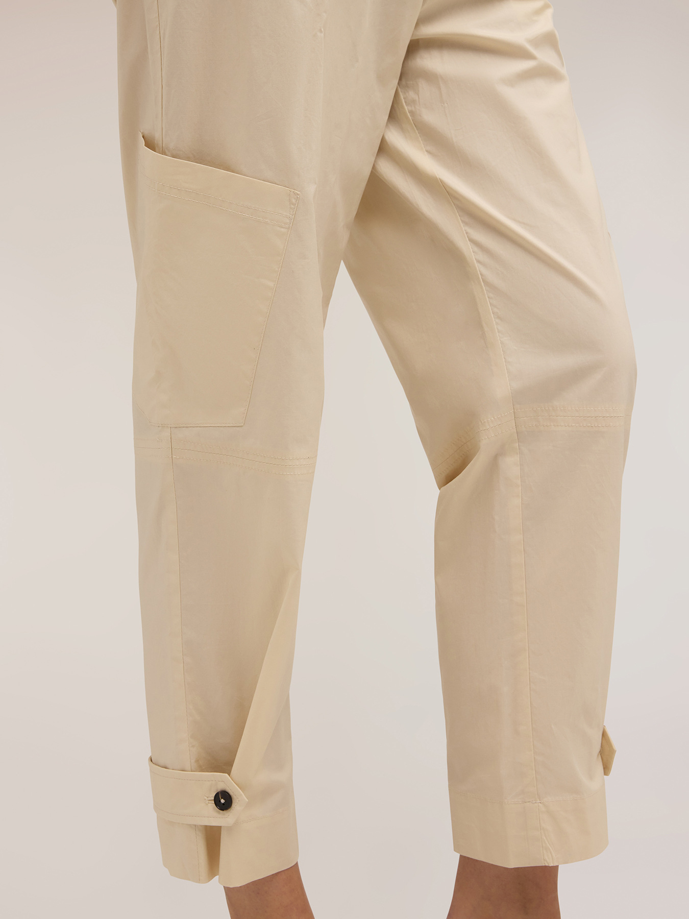 Pantaloni cargo din poplin de bumbac image number 2