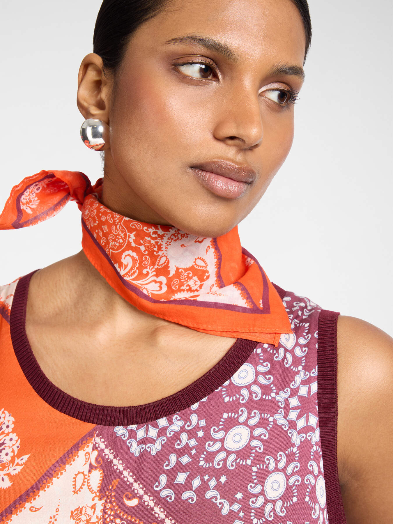 Bandana stampato in cotone image number 0