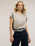 Satin blouse with foulard print image number 2