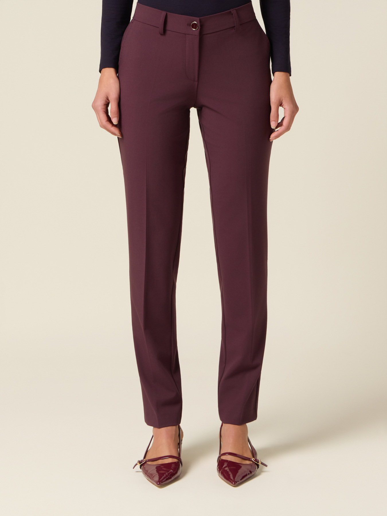 Pantaloni in flanella misto viscosa image number 3