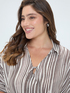 Blusa a righe in viscosa image number 2