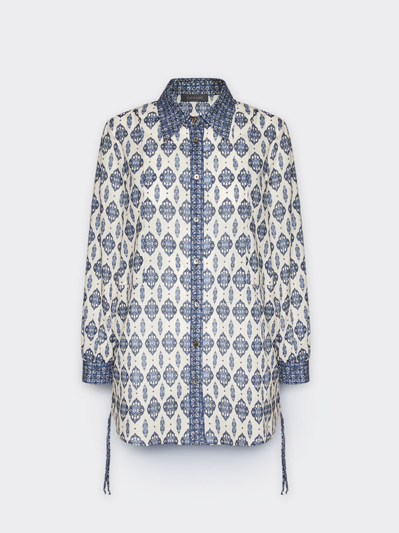 Shirt with ethnic print
