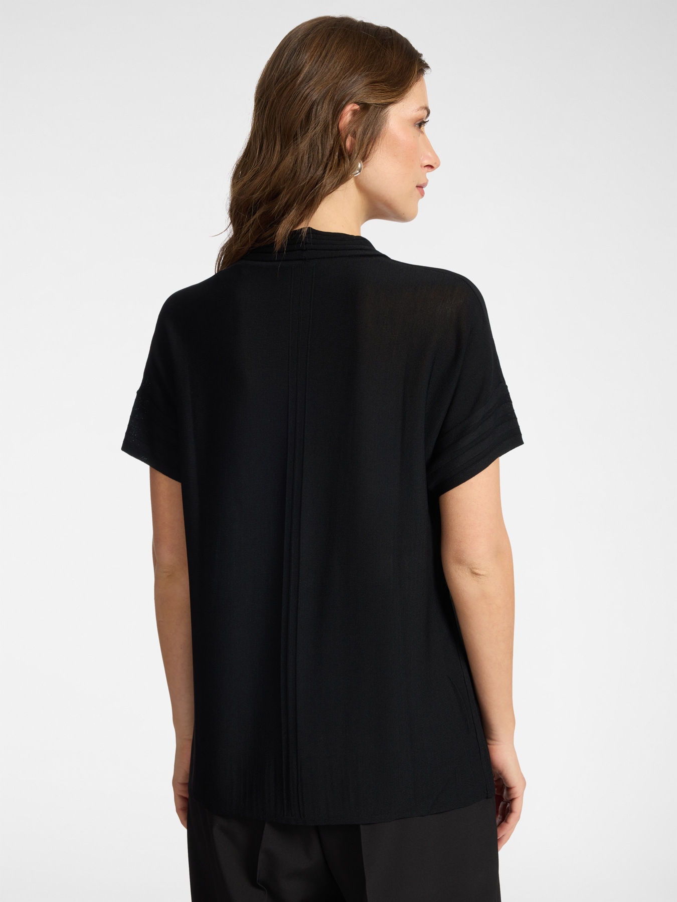 Ribbed viscose blend jumper image number 1