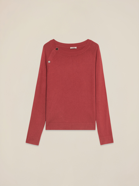 Maglia misto viscosa con bottoni decorativi