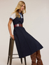 Denim midi dress image number 2