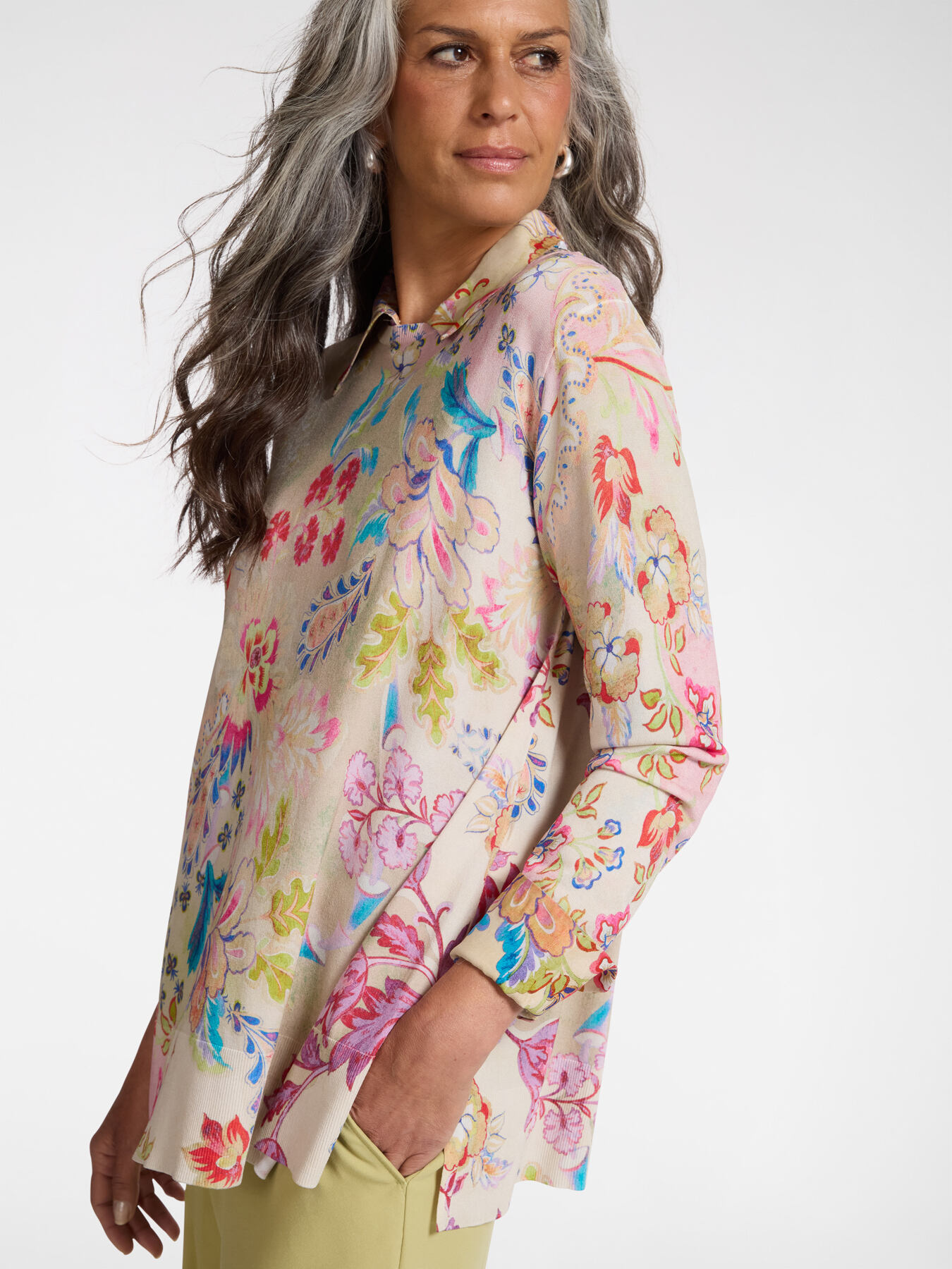 Maglia stampata misto viscosa image number 3