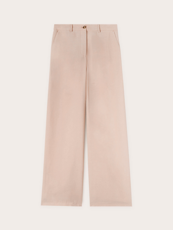 Palazzo trousers in flowing viscose blend fabric
